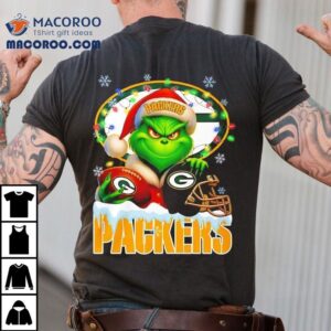 Grinch And Green Bay Packers Christmas Theme Helmet Shirt