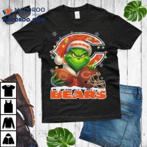 Grinch X Chicago Bears Ball And Helmet Merry Christmas Shirt