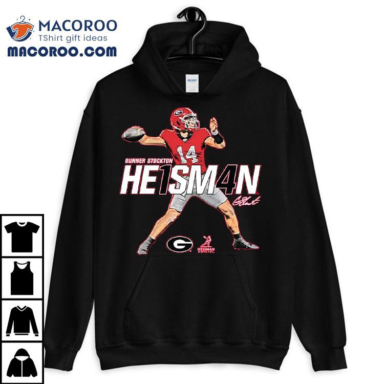 Gunner Stockton Georgia Bulldogs Heisman Stance T-shirt Gunner Stockton Georgia Bulldogs Heisman Stance T-shirt