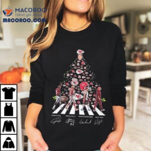 Kansas City Chiefs Abbey Road Signatures Christmas Tree 2025 Shirt