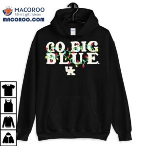Kentucky Wildcats Go Big Blue String Lights Christmas Shirt