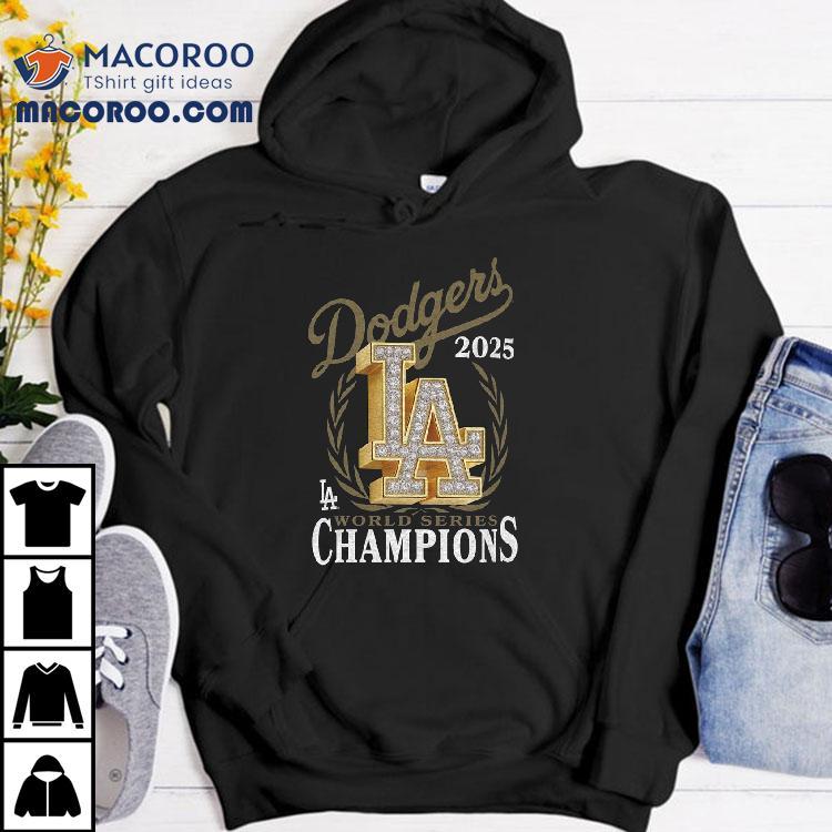 Los Angeles Dodgers New Era 2025 World Series Champions Medallion Logo T-shirt Los Angeles Dodgers New Era 2025 World Series Champions Medallion Logo T-shirt