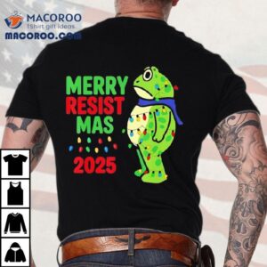 Portland Frog Merry Resistmas 2025 Light Shirt