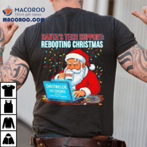 Santa’s Tech Support Rebooting Christmas Debug Shirt