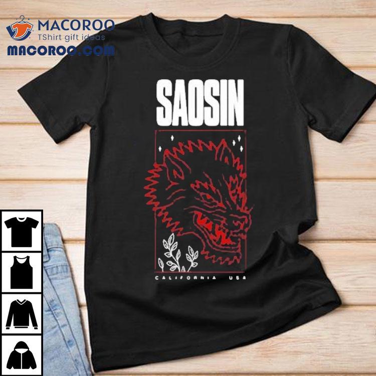Saosin California, Usa Wolf Shirt Saosin California, Usa Wolf Shirt