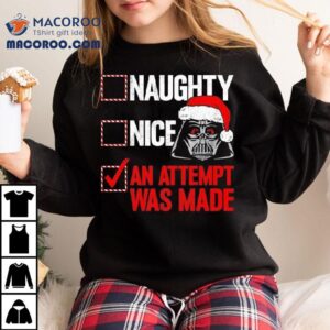 Star Wars Christmas Darth Vader Naughty Or Nice Checklist Shirt
