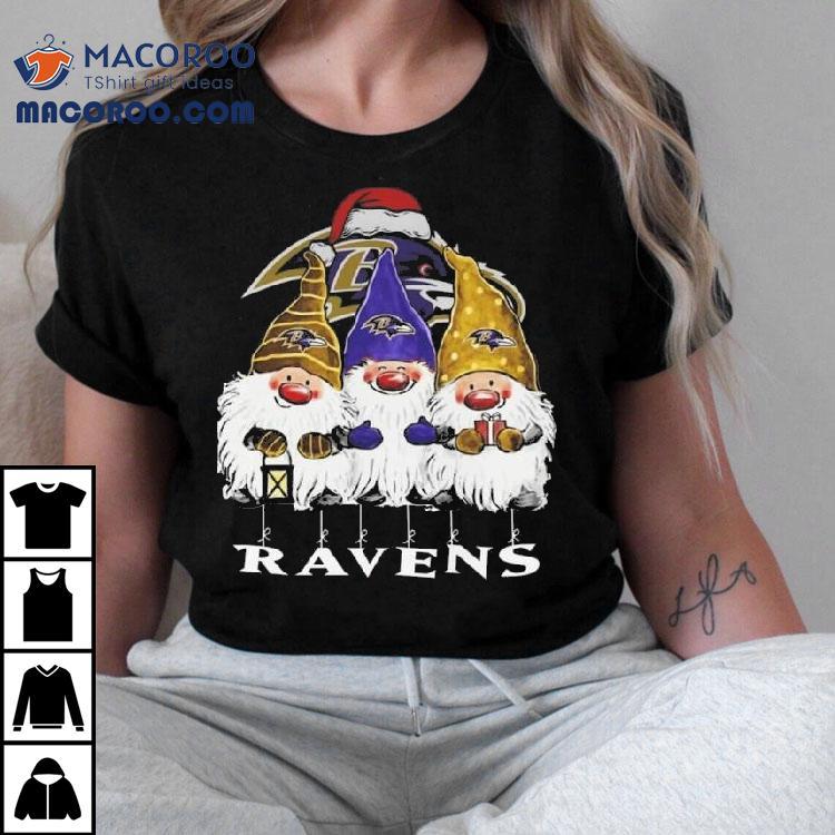 The Gnomes X Baltimore Ravens Merry Christmas 2025 Shirt The Gnomes X Baltimore Ravens Merry Christmas 2025 Shirt