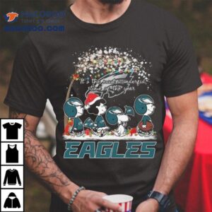 The Peanuts Walking X Philadelphia Eagles It’s The Most Wonderful Time Of The Year Christmas 2025 Shirt