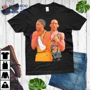 Tyrese Haliburton And Reggie Miller Indiana Pacers Choke Pose Vintage 2025 Shirt