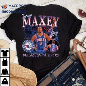 Tyrese Maxey Philadelphia 76ers Player Collage T-shirt