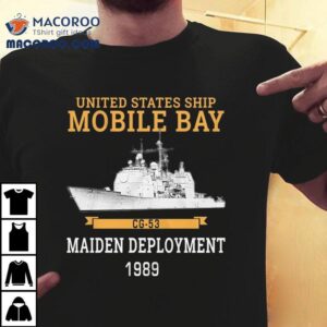 United States Ship Mobile Bay (cg-53) Maiden Deployment 1989 T-shirt