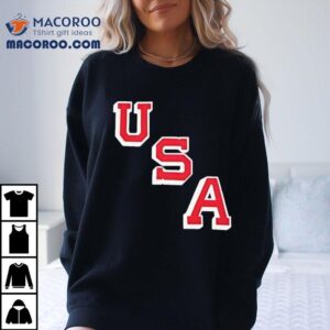 Usa Hockey Diagonal Graphic Shirt