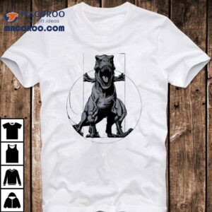 Vitruvian T-rex Circle And Rectangle Shirt