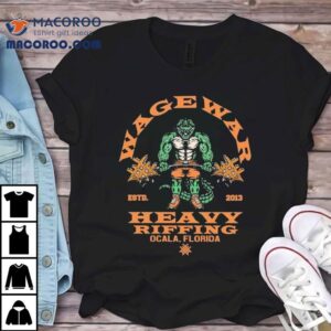 Wage War Heavy Riffing Ocala Florida Est 2013 Gator Shirt