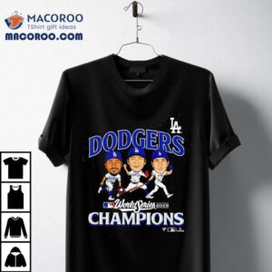 Yoshinobu Yamamoto Shohei Ohtani And Mookie Betts Los Angeles Dodgers 2025 World Series Champions Appeal Play Shirt