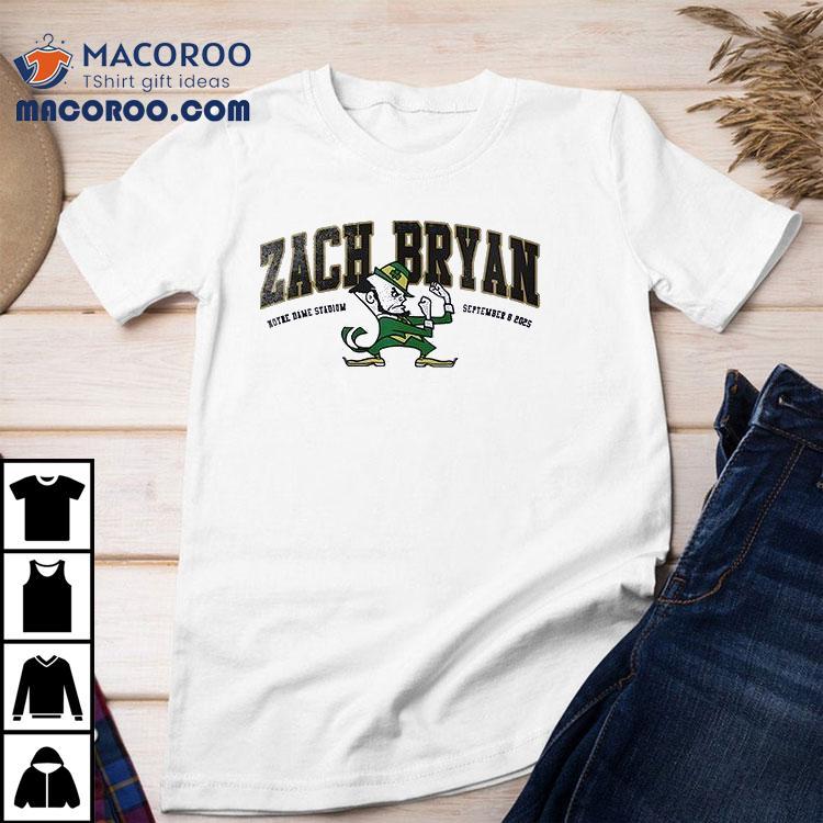 Zach Bryan X Notre Dame Fighting Irish Stadium Logo Shirt Zach Bryan X Notre Dame Fighting Irish Stadium Logo Shirt