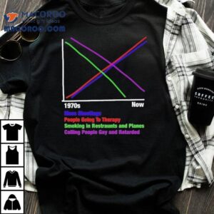 S Vs Now Mas Shootings People Going To Therapy Smoking In Restaurants And Planes Calling People Gay And Retarded Graph Tshirt