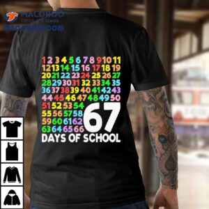 Days Of School Teacher Kids Boy Math Numbers Th Day Tshirt