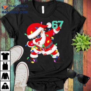 Six Seven Meme Brainrot Dabbing Santa Claus Costume Tshirt
