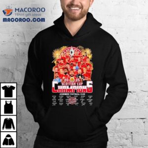 Aberdeen Football Club Scottish Cup Champions Signatures Tshirt