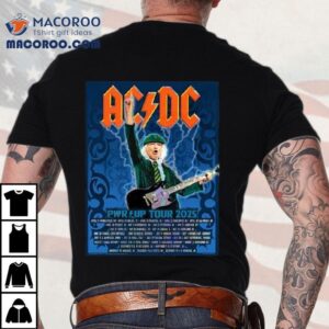 Acdc Pwr Up Australia Tour Angus Young Electric Tshirt