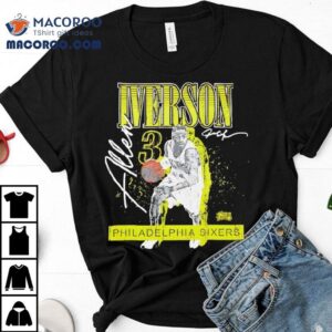 Allen Iverson Philadelphia Ers Mitchell Ness Neon Pop Signature Tshirt
