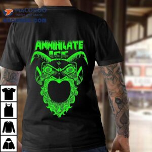 Annihilate Ice Neon Green Devil Tshirt