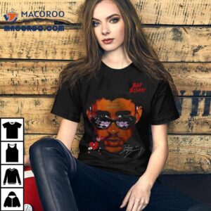 Bad Bunny X Deb Tirar Ms Fotos World Tour Portrait Signature Tshirt
