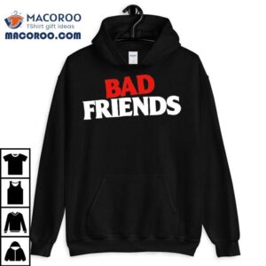 Bad Friends Red White Tshirt
