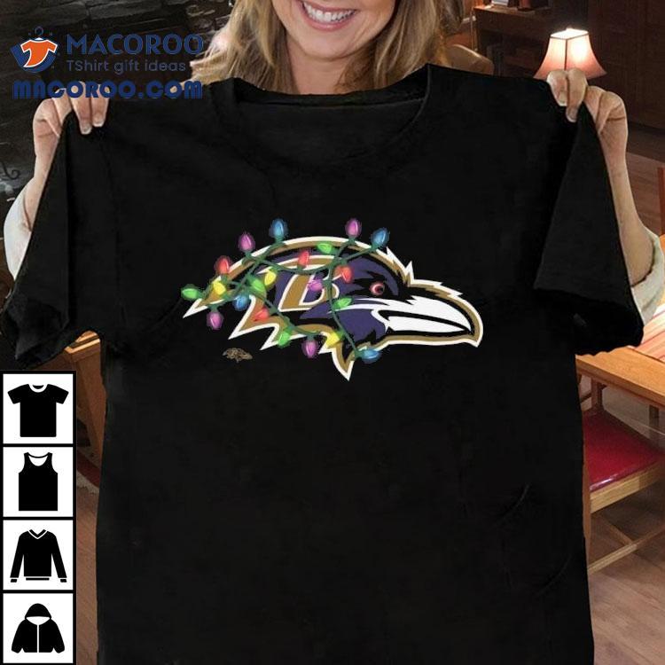Baltimore Ravens Primary Logo Holiday Lights 2025 Shirt Baltimore Ravens Primary Logo Holiday Lights 2025 Shirt