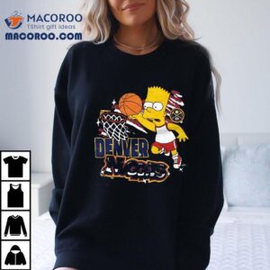 Bart Simpson Playing Basketball Denver Nuggets T-shirt 2 Bart Simpson Playing Basketball Denver Nuggets Tshirt