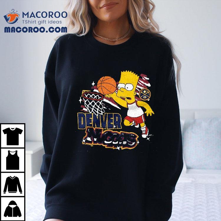 Bart Simpson Playing Basketball Denver Nuggets T-shirt Bart Simpson Playing Basketball Denver Nuggets T-shirt