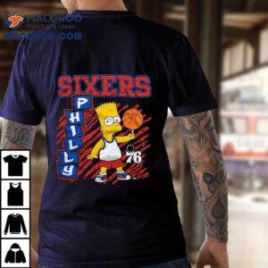 Bart Simpson Playing Basketball Philadelphia 76ers T-shirt 2 Bart Simpson Playing Basketball Philadelphia Ers Tshirt