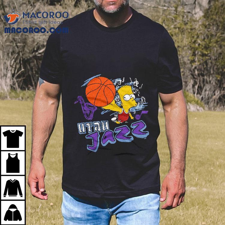 Bart Simpson Playing Basketball Utah Jazz T-shirt Bart Simpson Playing Basketball Utah Jazz T-shirt