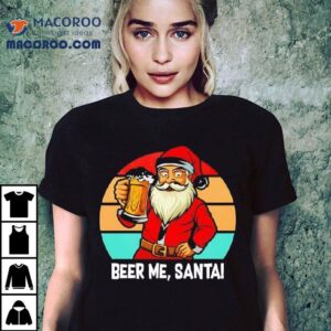 Beer Me Santa Christmas Vintage Tshirt
