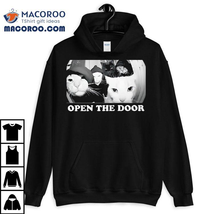 Cat Gang Open The Door Christmas Funny Shirt Cat Gang Open The Door Christmas Funny Shirt