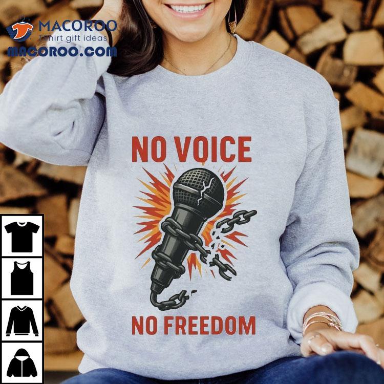Charlie Kirk No Voice No Freedom Mic Shirt Charlie Kirk No Voice No Freedom Mic Shirt