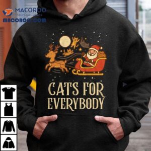 Christmas Cat Santa Cats For Everybody Tshirt