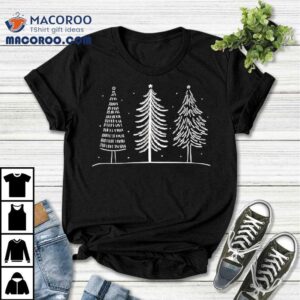 Christmas Trees Cone Linear Branchy Style Shirt 2 Christmas Trees Cone Linear Branchy Style Tshirt