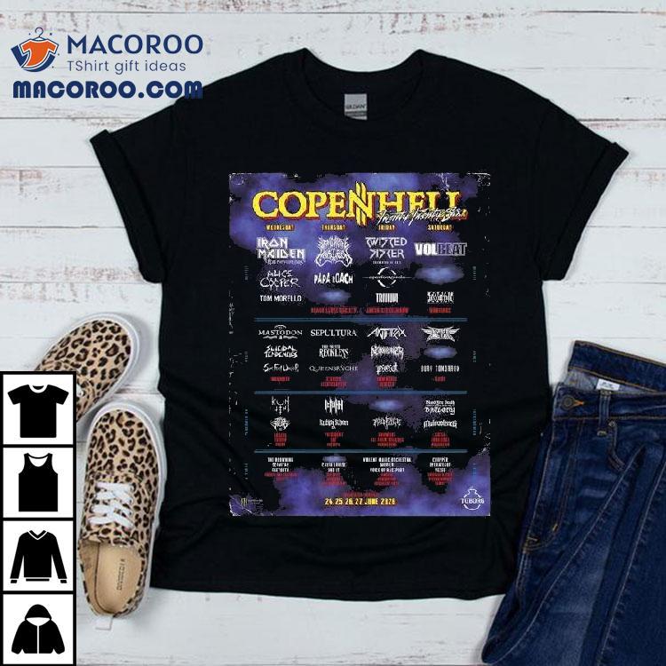 Copenhell Festival 2026 Full Lineup Copenhagen Denmark On 24 25 26 27 June 2026 Shirt Copenhell Festival 2026 Full Lineup Copenhagen Denmark On 24 25 26 27 June 2026 Shirt