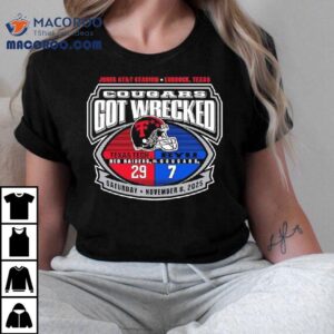 Cougars Got Wrecked Texas Tech Red Raiders And The Byu Cougars Jones Att Stadium Tshirt