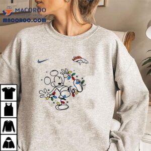 Denver Broncos X Mickey Mouse Believe In The Magic Of Christmas Tshirt