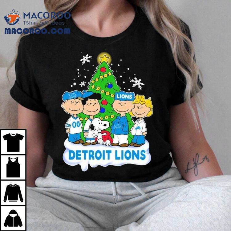 Detroit Lions X Snoopy The Peanuts Tree Christmas Shirt Detroit Lions X Snoopy The Peanuts Tree Christmas Shirt
