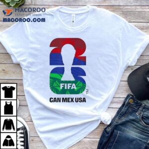 Fifa World Cup Can Mex Usa Trophy Logo Tshirt