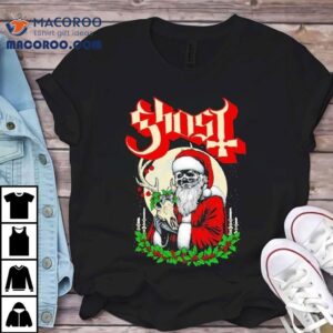 Ghost Father Skull Candle Santa Christmas Tshirt