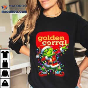 Golden Corral X Grinch Lights Dabbing Christmas Tshirt