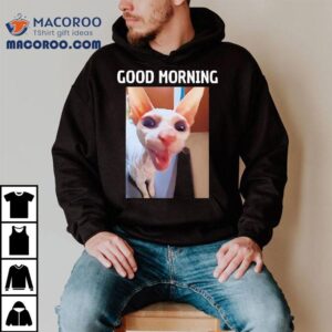 Good Morning Sphynx Cat Graphic Tshirt