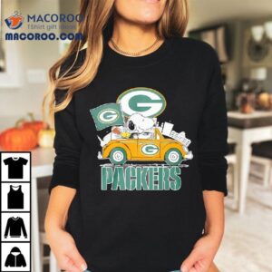 Green Bay Packers X Snoopy And Woodstock Drive Car Tshirt