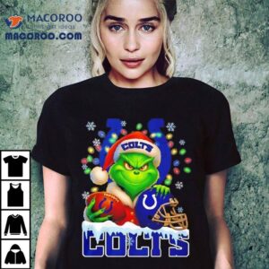 Grinch And Indianapolis Colts Christmas Theme Helme Tshirt