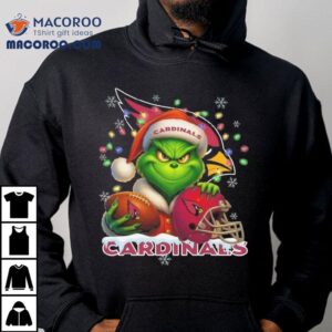 Grinch X Arizona Cardinals Ball And Helmet Merry Christmas Tshirt